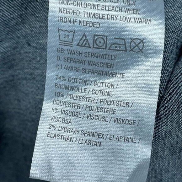 D&Co Signature Womens Petite Stretch Denim Blue Pants Size 12P a0575 - Picture 7 of 9